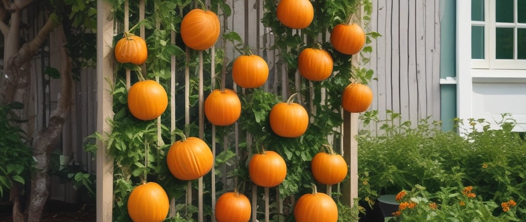grow pumpkin vertically