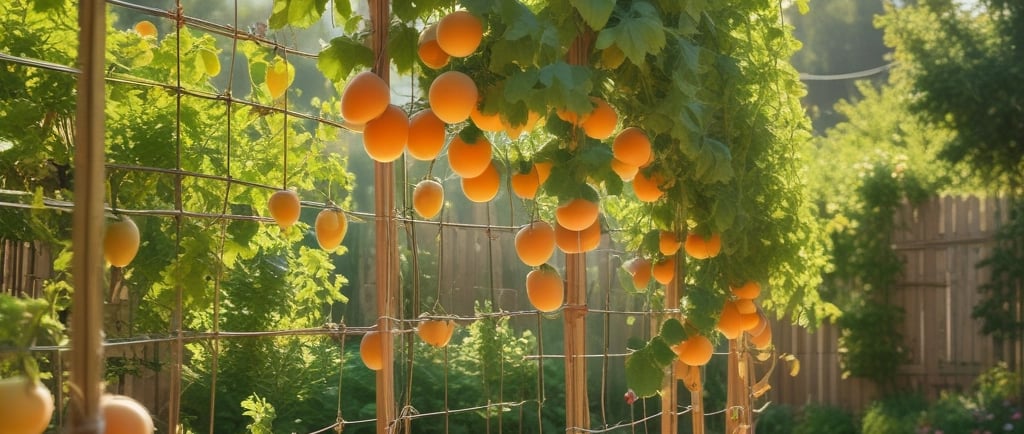 grow cantaloupe vertically