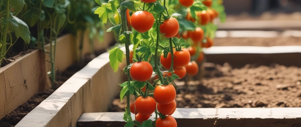 Horizontal tomato planting