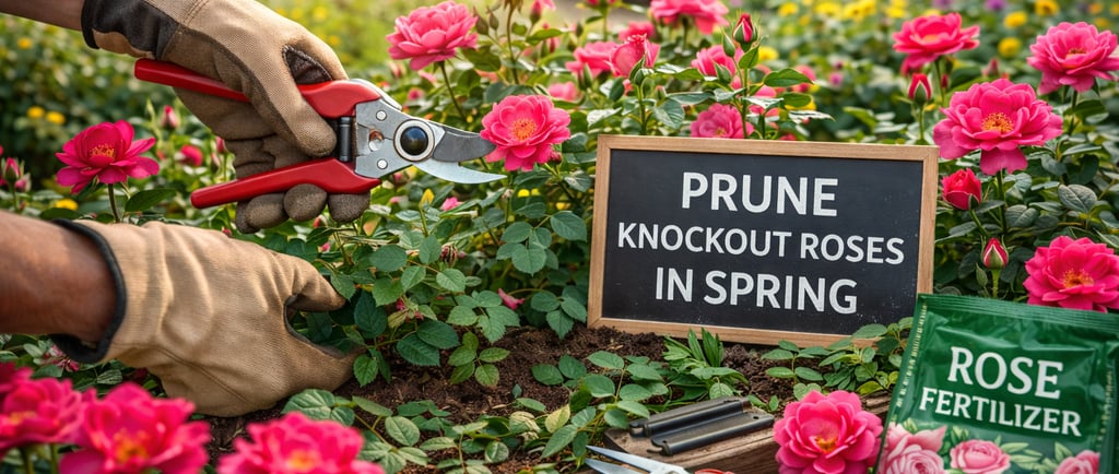 Prune Knockout Roses in Spring