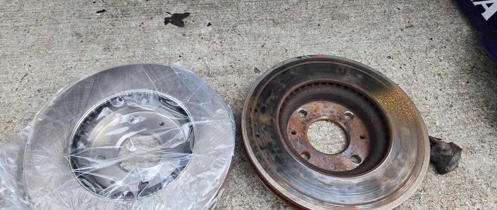 brake rotor new and old