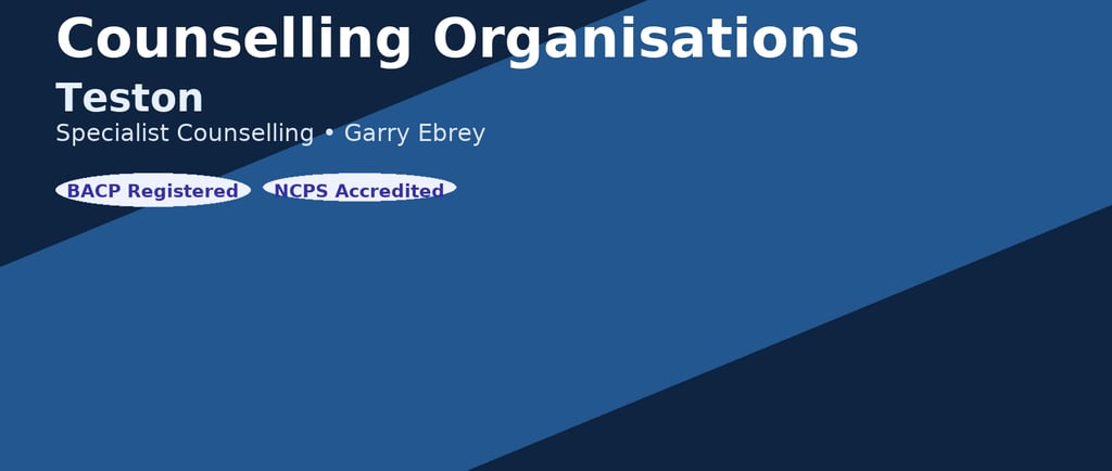 Counselling Organisations Teston. Garry Ebrey Specialist Counselling. BACP Registered and NCPS Accredited.