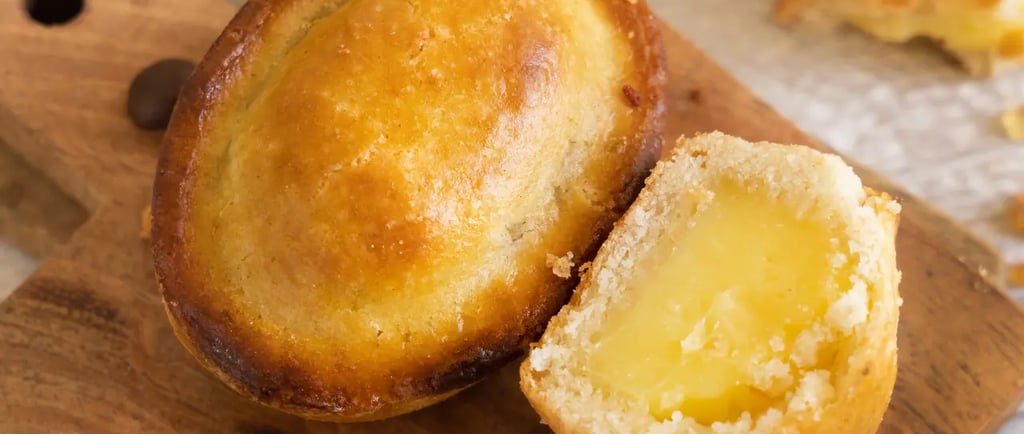 Traditional pasticciotto pastry from Salento, typical Italian custard-filled dessert