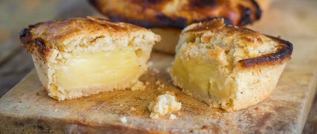 Traditional pasticciotto pastry from Salento, typical Italian custard-filled dessert