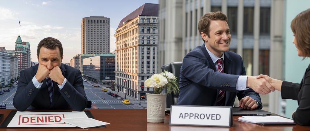 “Frustrated Albany, New York business owner with denied bank loan paperwork finds alternative financ
