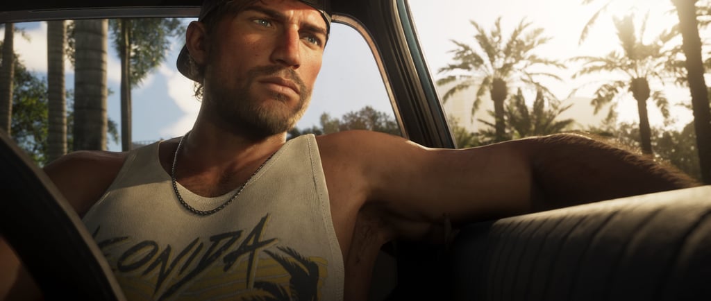 Jason Duval, um dos protagonistas do GTA 6, dentro de um carro