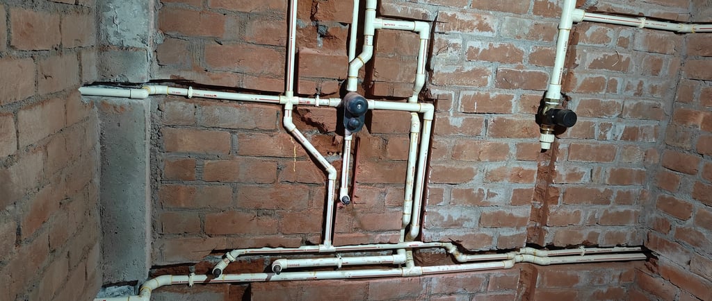 Cpvc pipe installed with jaquar 3 inlet diverter valve