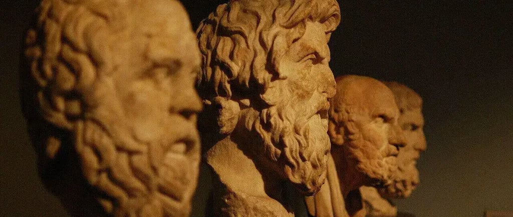 Fate or Free Will? What Ancient Philosophy Actually Says (Part 1) - Busts of Greek philosophers