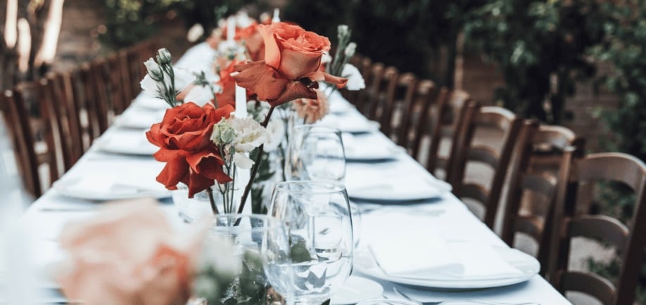 Table on a wedding organized by Francesco Margaretini