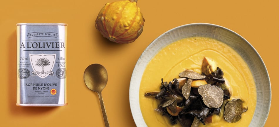 a l'olivier huile d'olive de nyons purée truffe