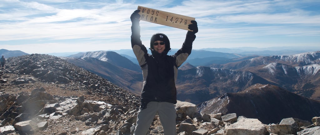 Photo of the author at the summit of Grays Peak