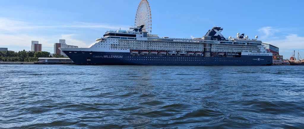 Celebrity Millennium Cruise Ship docked in Osaka, Japan
