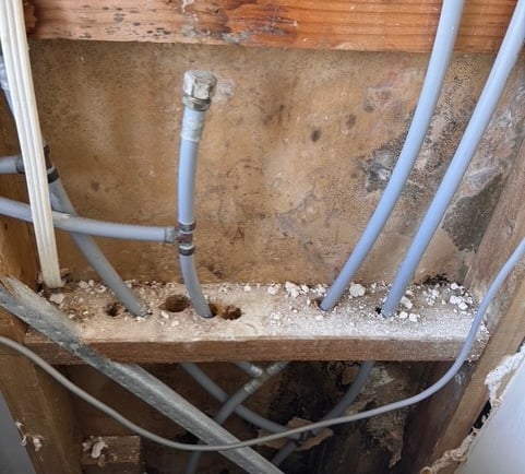 Water Damage inside wall