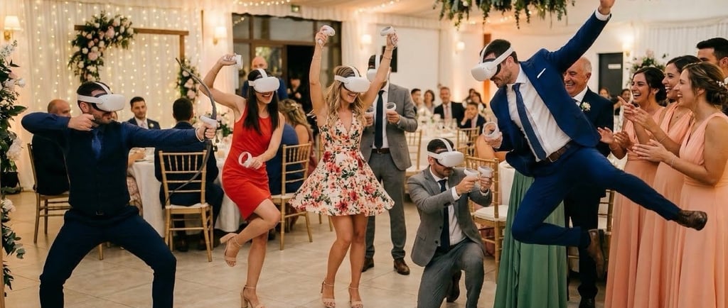 Animacion en boda con realidad virtual
