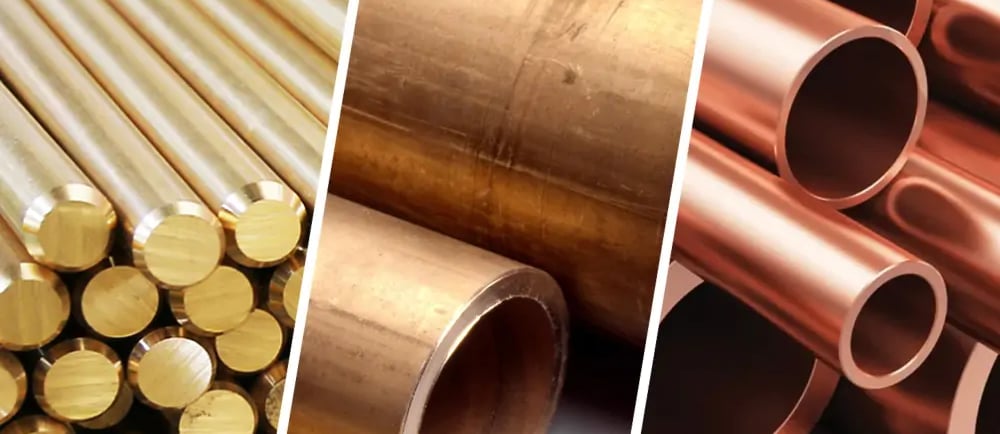 Laiton Vs cuivre vs bronze