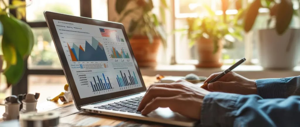 Dono de negócio preocupado analisando presença digital da empresa