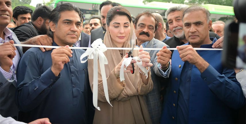 CM Punjab Maryam Nawaz Inaugurates Faisalabad’s First Electric Bus Service
