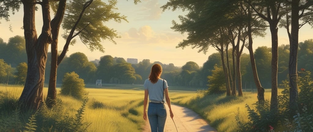 Leinenführigkeit trainieren: Hund läuft entspannt an lockerer Leine neben seinem Menschen beim Spazi