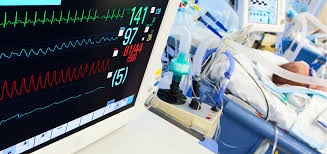 a monitor screen displaying a monitor screen displaying a heartbeat monitor