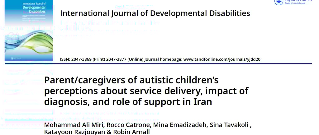 Journal heading for paper title: Parent/caregivers of autistic children’s perceptions about service 