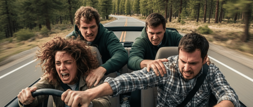 Fighting for control of steering