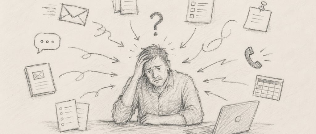 A person confused on where to start asking for help from AI