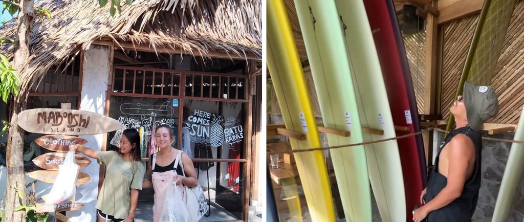 where to shop in Batukaras: Mabooshi and House of Sawah