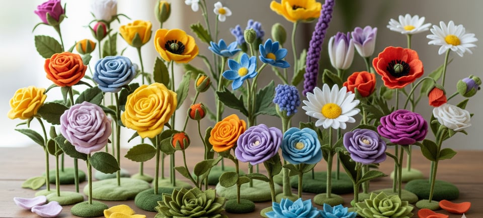 a bunch of flowers that are sitting on a table