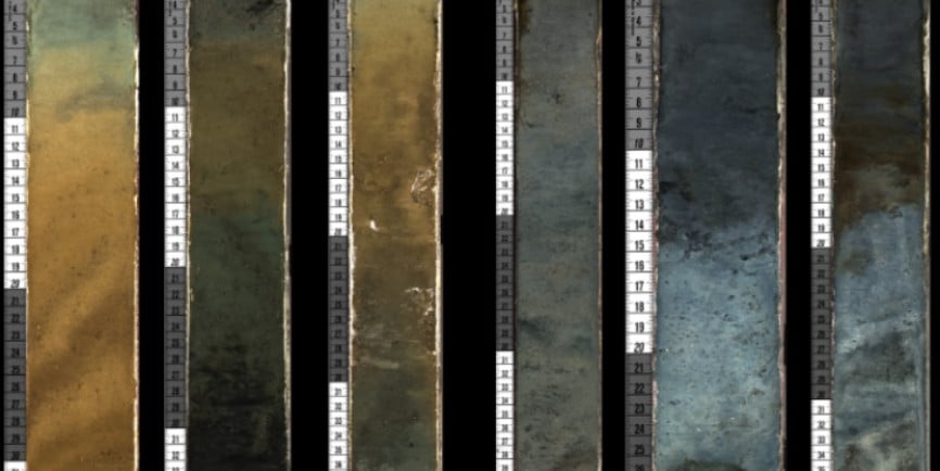 Sediment Cores obtained from alkaline Lake Goodenough and Last Chance.