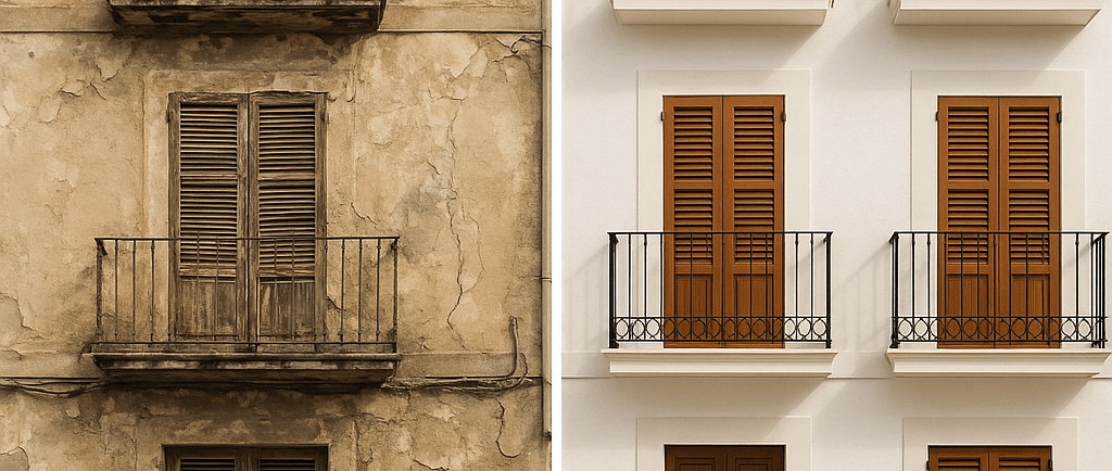 Fachada Mallorca reformada