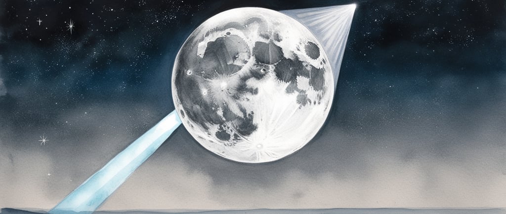 Mysterious glowing Moon with hidden alien base structures