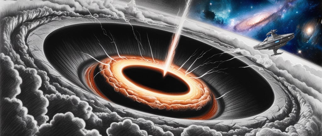 Black hole glowing as a cosmic doorway to another universe
