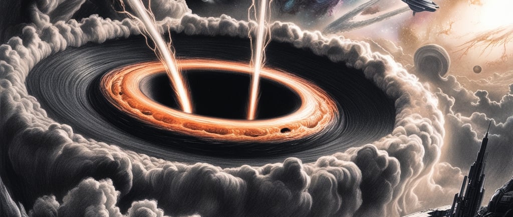 Black hole with glowing accretion disk