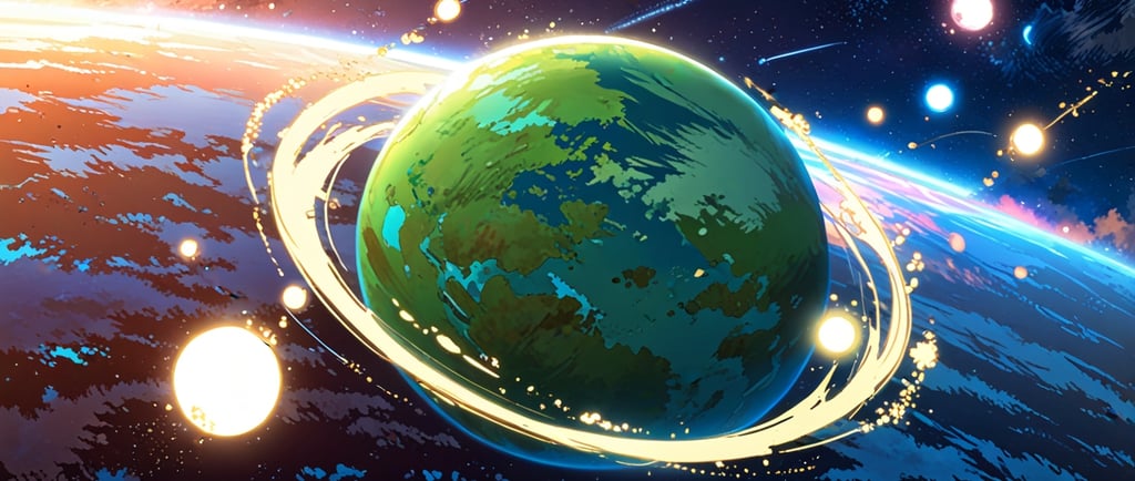 Earth with glowing neural patterns across continents