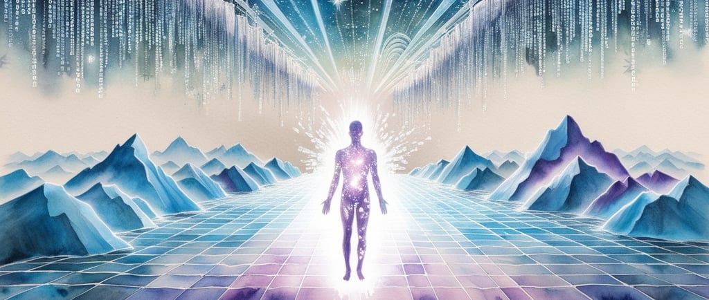 Universe simulated as holographic light patterns