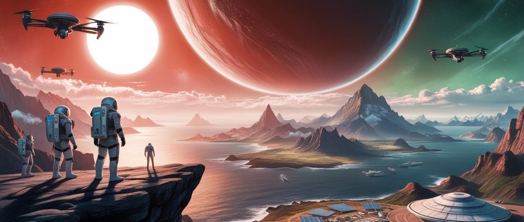 Illustration of a Super-Earth planet