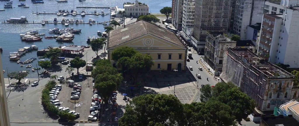 Vista aérea do mercado Modelo em Salvador