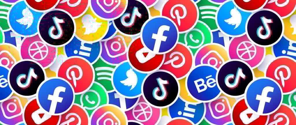 Ícones de redes sociais