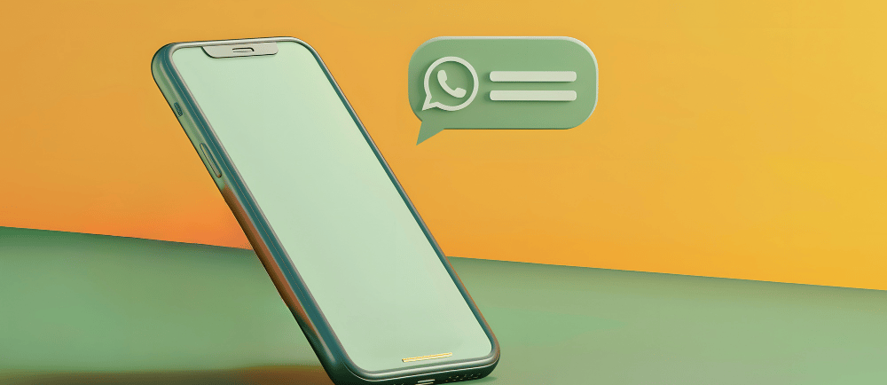 Imagem de celular com o ícone do WhatsApp