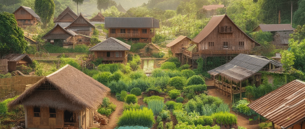 a farm with a variety of vegetables and plants