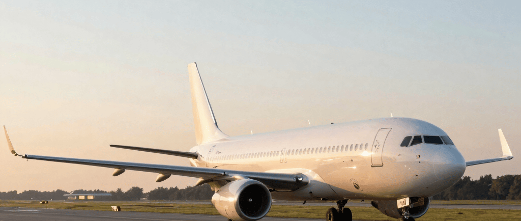 aerial photography of airliner