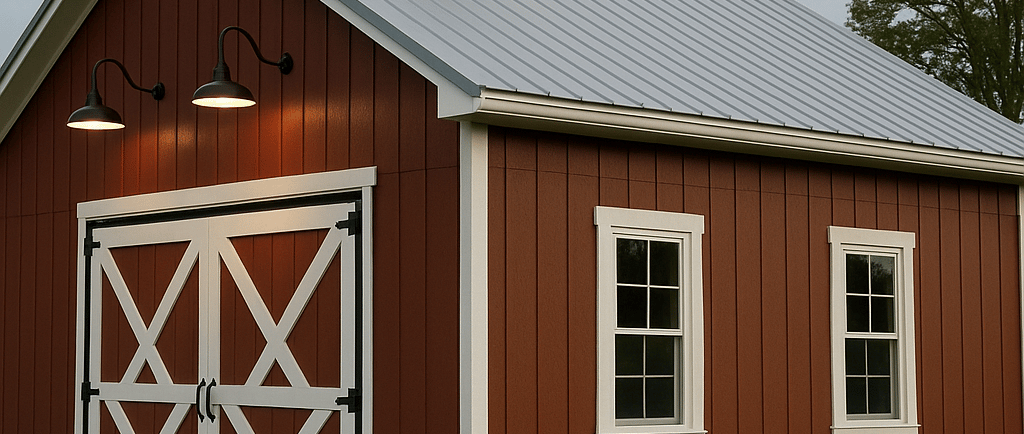 Licensed electrician installing barn electrical wiring and lighting on a Maryland farm — OC1 Electri