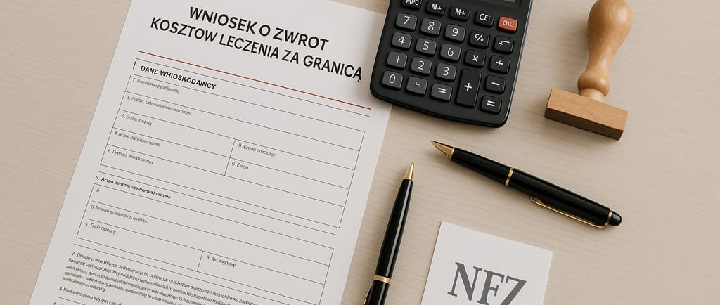 Wniosek NFZ o zwrot kosztów leczenia na biurku PDU Polskie Doradztwo Ubezpieczeniowe