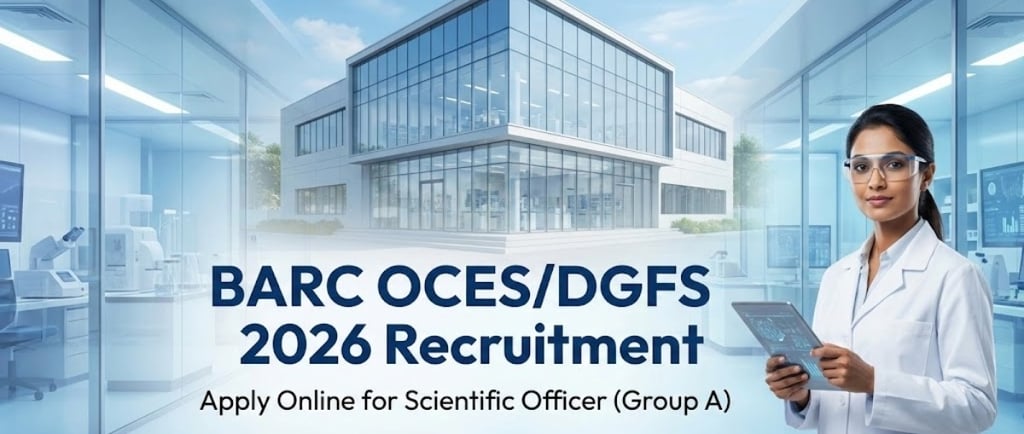 BARC OCES 2026 Recruitment Notification for Scientific Officer - BE BTech Freshers Apply Online