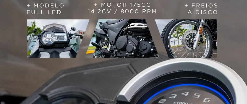 a motorcycle with a motorcycle in the background