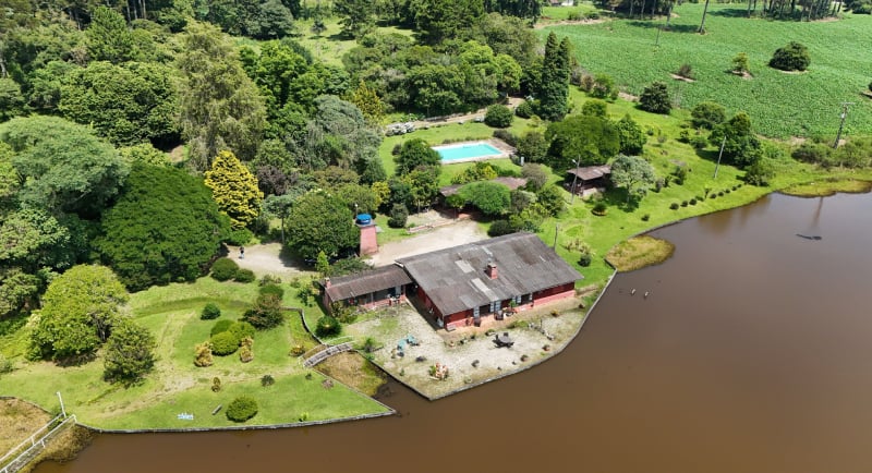 fazenda fotografada por drone