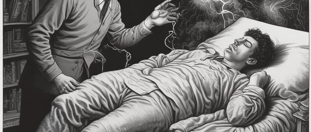 A healthcare professional wearing blue gloves and a dark blue shirt is checking the blood pressure of an elderly woman using a stethoscope and a blood pressure monitor. The woman is seated on a porch, dressed in traditional attire with a red blouse and green skirt. There are wooden pillars and a rustic background of a lightly white-washed wall with brown patches behind them.