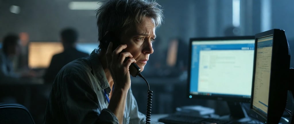 Image od a distressed Help Desk Operator