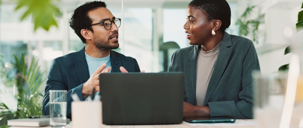 Listening to Understand: two people sitting together and talking