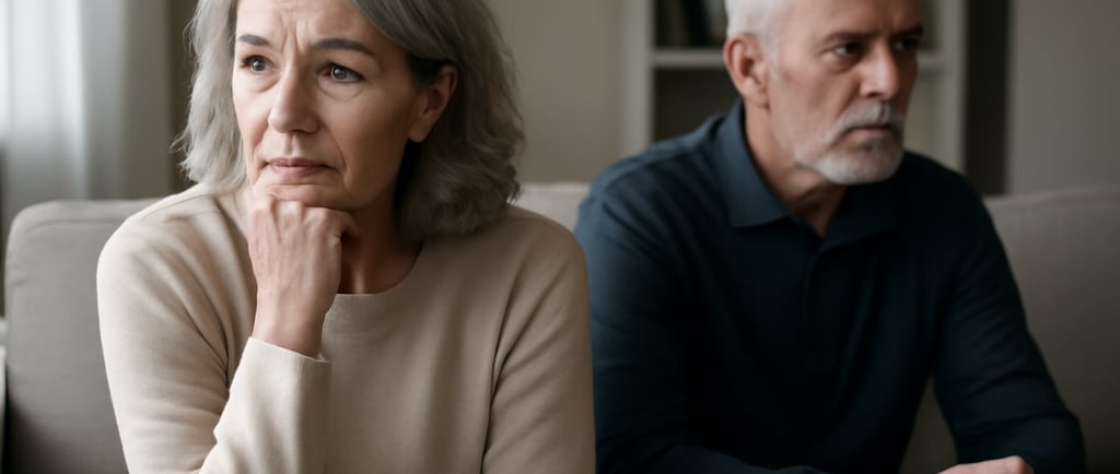 Divórcio grisalho a separação após os 50